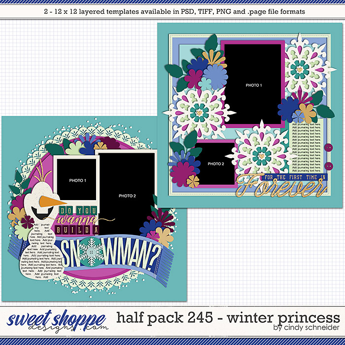 Cindy's Layered Templates - Half Pack 245: Winter Princess by Cindy Schneider