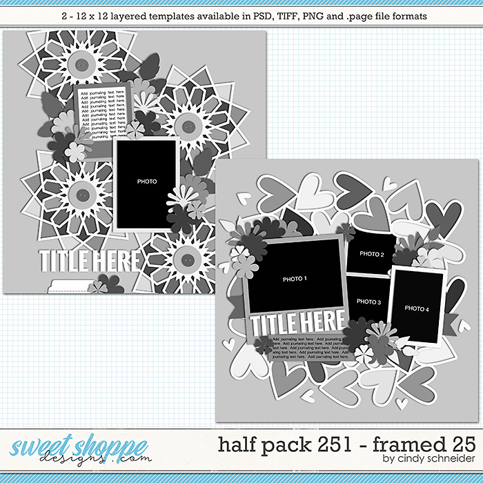 Cindy's Layered Templates - Half Pack 251: Framed 25 by Cindy Schneider