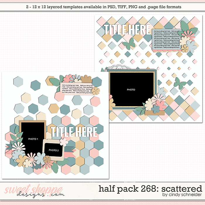 Cindy's Layered Templates - Half Pack 268: Scattered by Cindy Schneider