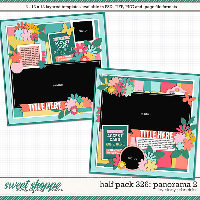 Cindy's Layered Templates - Half Pack 326: Panorama 2 by Cindy Schneider