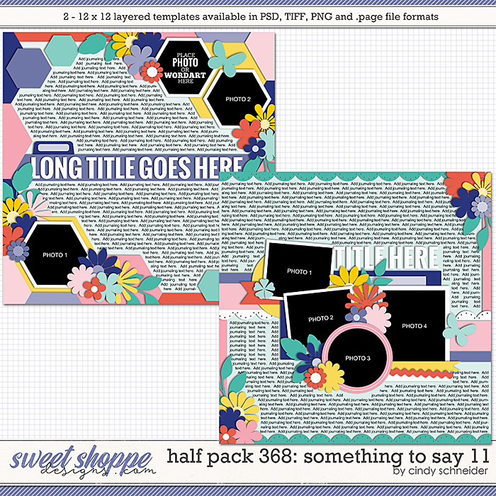 Cindy's Layered Templates - Half Pack 368: Something to Say 11 by Cindy Schneider