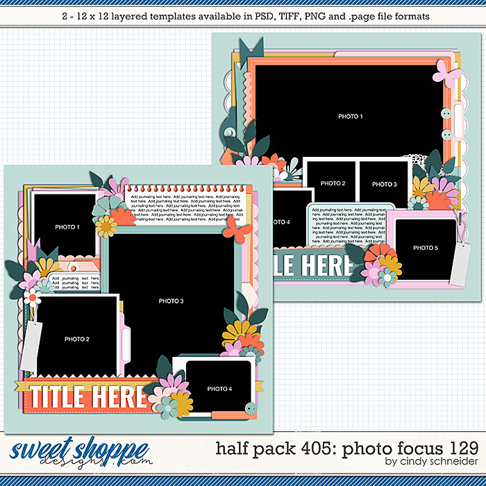 Cindy's Layered Templates - Half Pack 405: Photo Focus 129 by Cindy Schneider