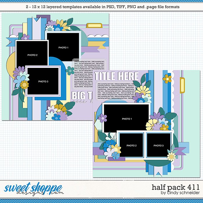 Cindy's Layered Templates - Half Pack 411 by Cindy Schneider