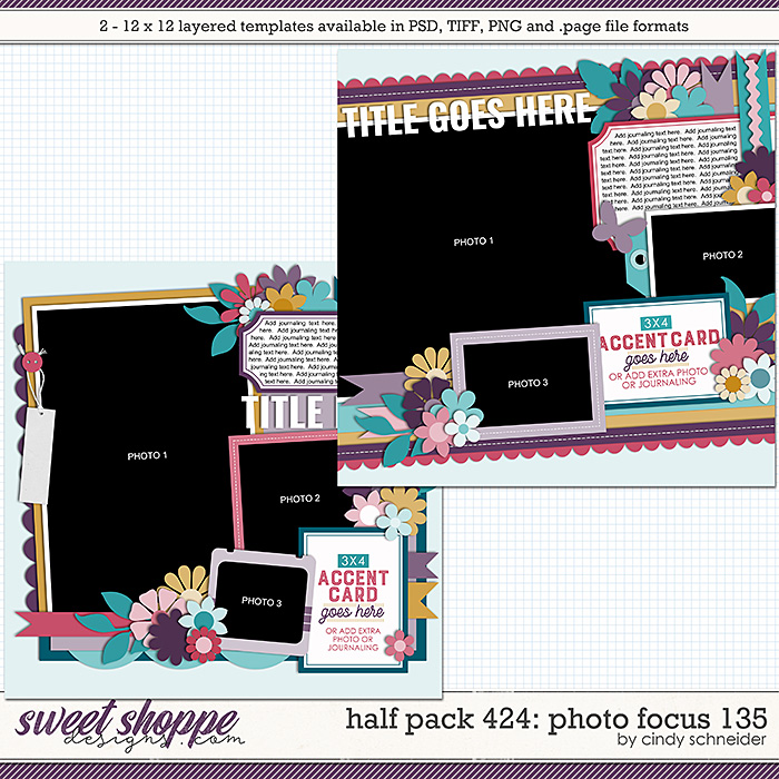 Cindy's Layered Templates - Half Pack 424: Photo Focus 135 by Cindy Schneider