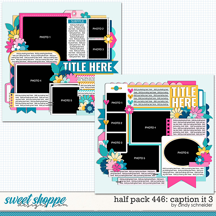 Cindy's Layered Templates - Half Pack 446: Caption It 3 by Cindy Schneider