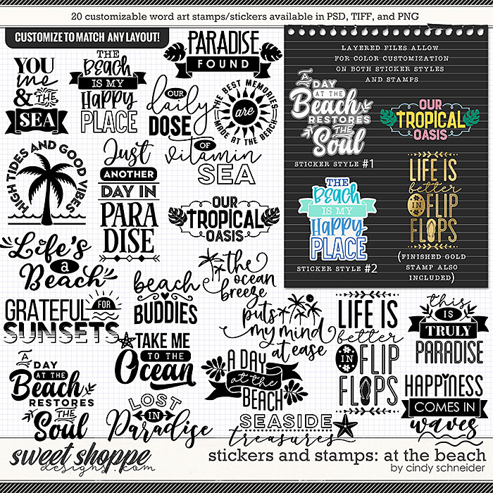 Cindy's Layered Stickers and Stamps: at the Beach by Cindy Schneider