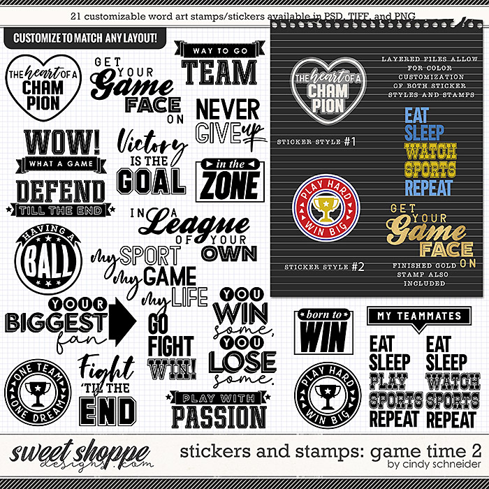 Cindy's Layered Stamps and Stickers: Game Time 2 by Cindy Schneider Cindy's Layered Stamps and Stickers: Game Time 2 by Cindy Schneider