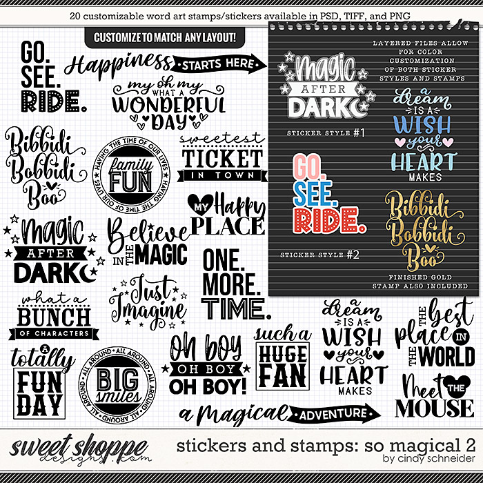 Cindy's Layered Stamps and Stickers: So Magical 2 by Cindy Schneider