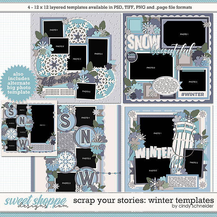Cindy's Layered Templates - Scrap Your Stories: Winter by Cindy Schneider