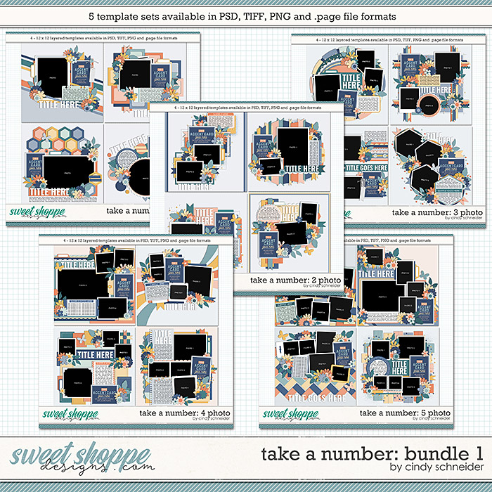 Cindy's Layered Templates - Take a Number: Bundle 1 by Cindy Schneider