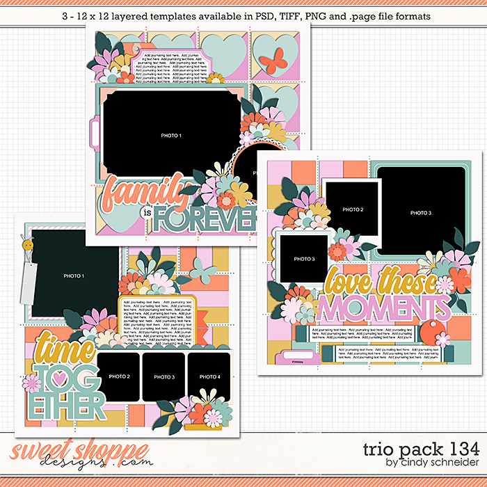 Cindy's Layered Templates - Trio Pack 134 by Cindy Schneider