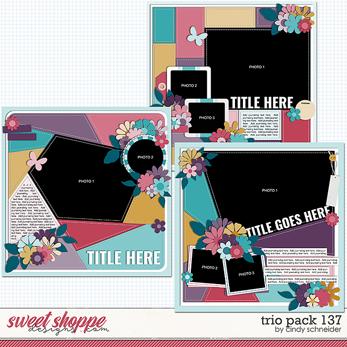Cindy's Layered Templates - Trio Pack 137 by Cindy Schneider