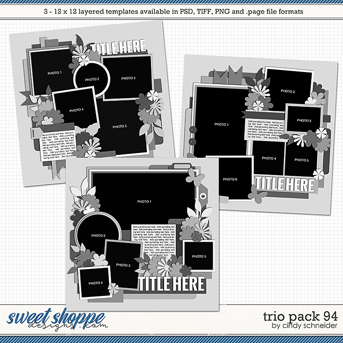 Cindy's Layered Templates - Trio Pack 94 by Cindy Schneider