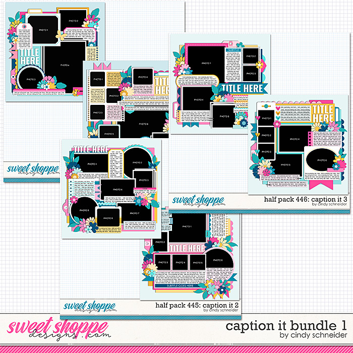 Cindy's Layered Templates - Caption It Bundle 1 by Cindy Schneider