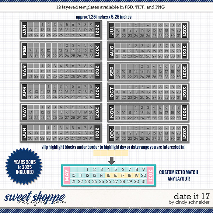 Cindy's Layered Templates - Date It 17 by Cindy Schneider