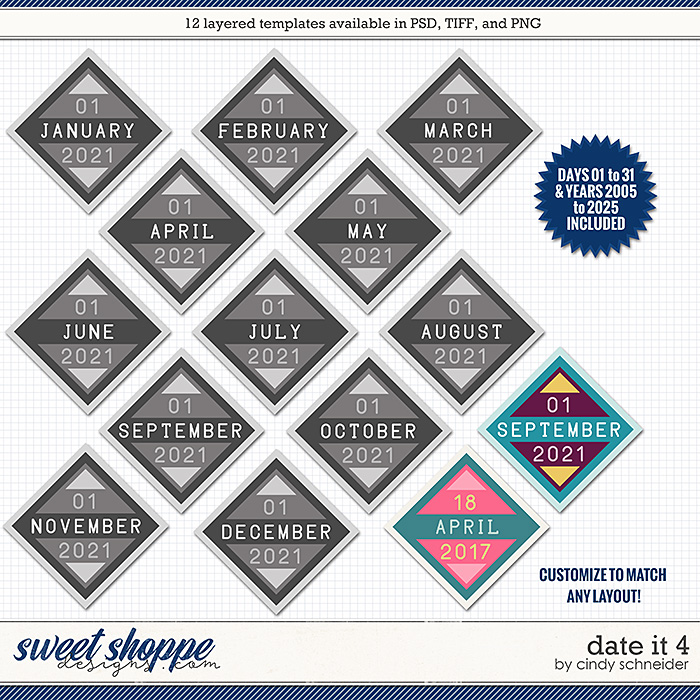 Cindy's Layered Templates - Date It 4 by Cindy Schneider