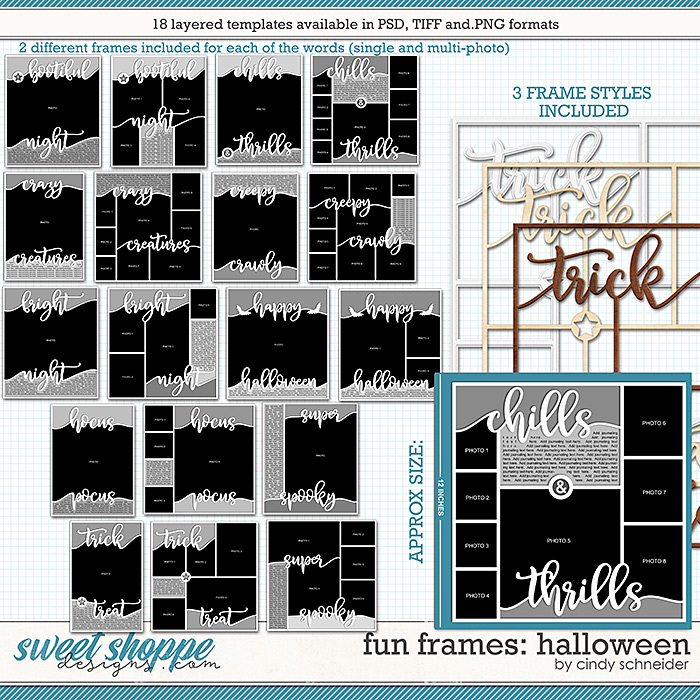 Cindy's Layered Templates - Fun Frames: Halloween by Cindy Schneider