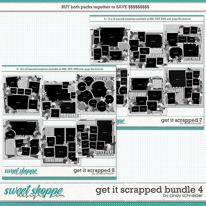 Cindy's Layered Templates - Get It Scrapped Bundle 4 by Cindy Schneider
