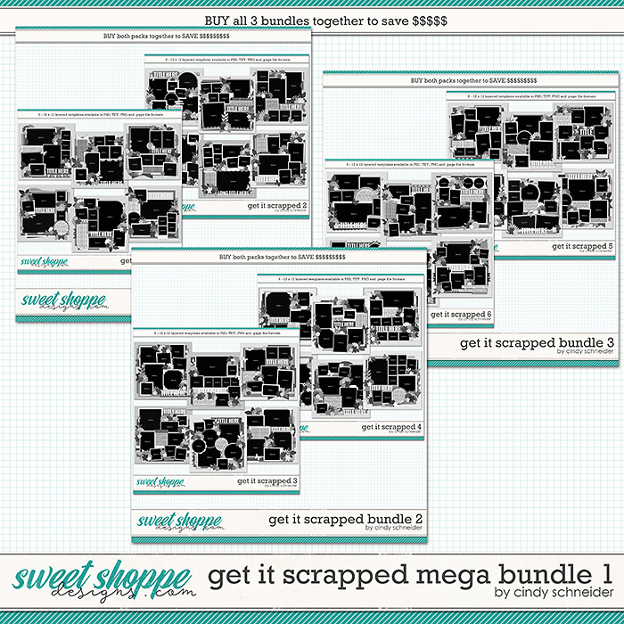 Cindy's Layered Templates - Get It Scrapped Mega Bundle 1 by Cindy Schneider