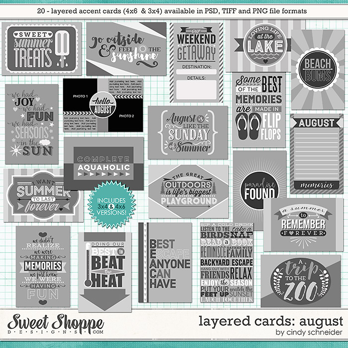 Cindy's Layered Cards - August Edition by Cindy Schneider