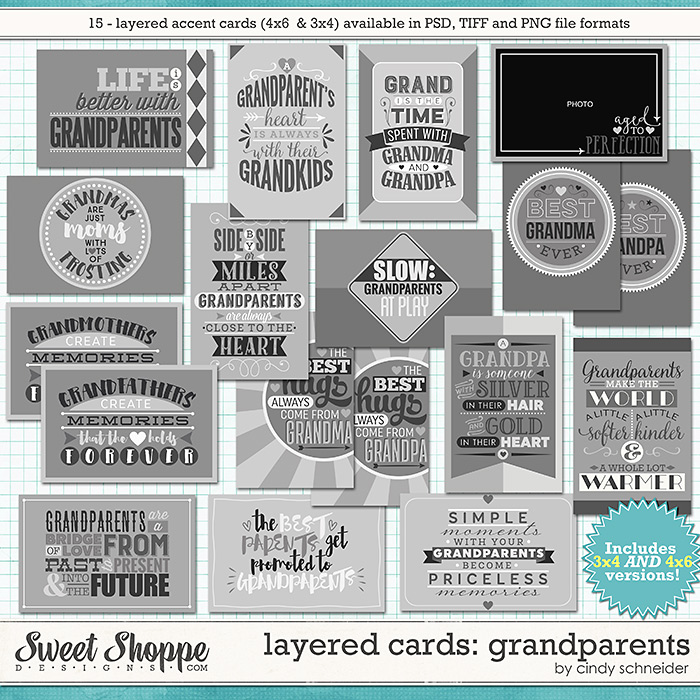 Cindy's Layered Cards - Grandparents by Cindy Schneider