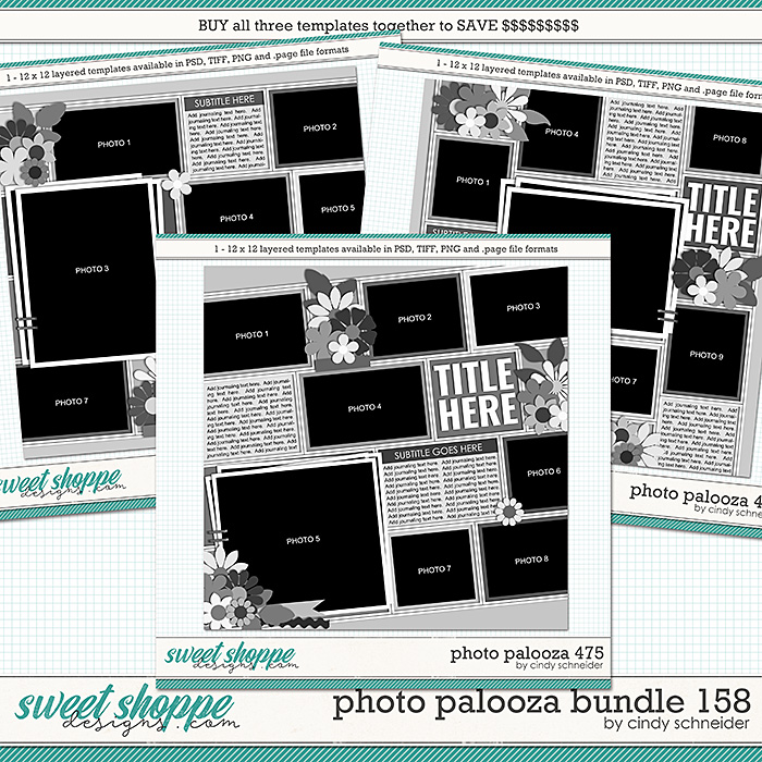 Cindy's Layered Templates - Photo Palooza Bundle 158 by Cindy Schneider