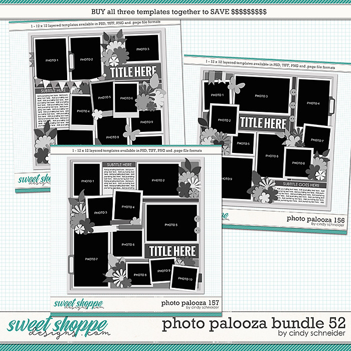 Cindy's Layered Templates - Photo Palooza Bundle 52 by Cindy Schneider