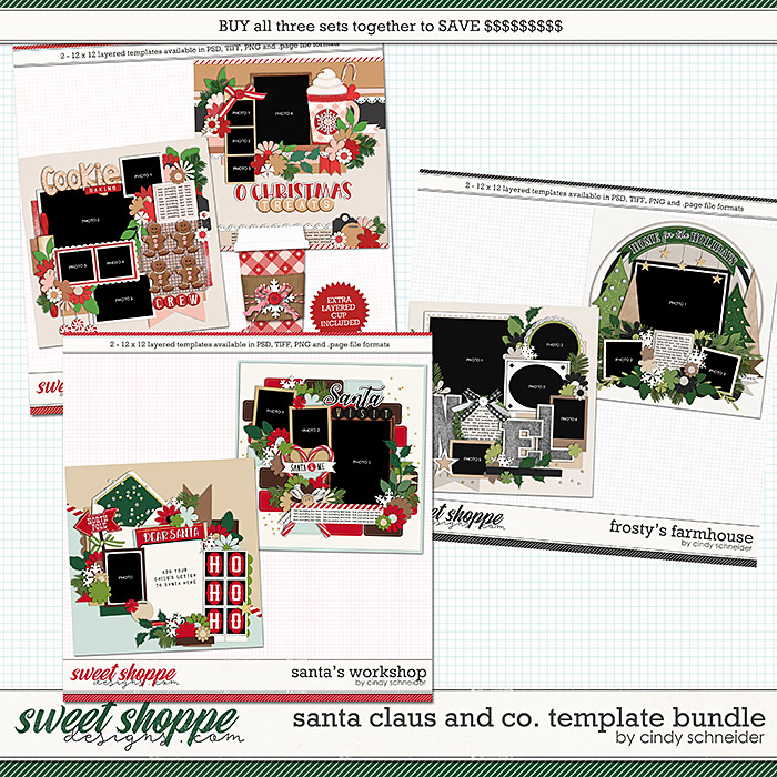 Cindy's Layered Templates - Santa Claus and Co. Bundle by Cindy Schneider