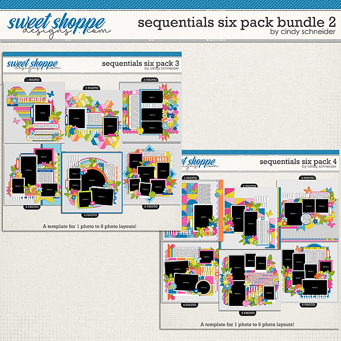 Cindy's Layered Templates - Sequentials Six Pack Bundle 2 by Cindy Schneider