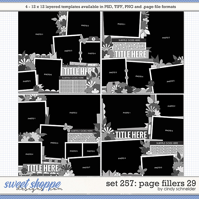 Cindy's Layered Templates - Set 257: Page Fillers 29 by Cindy Schneider