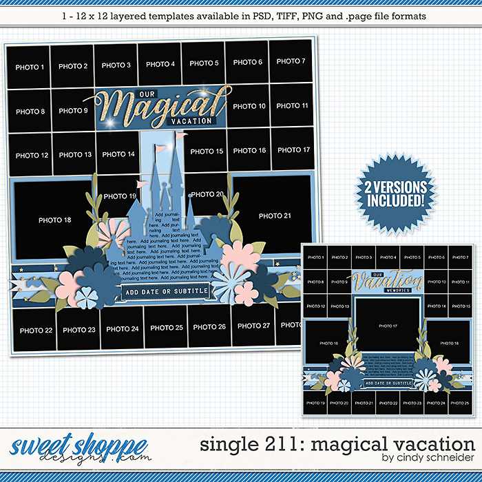 Cindy's Layered Templates - Single 211: Magical Vacation by Cindy Schneider
