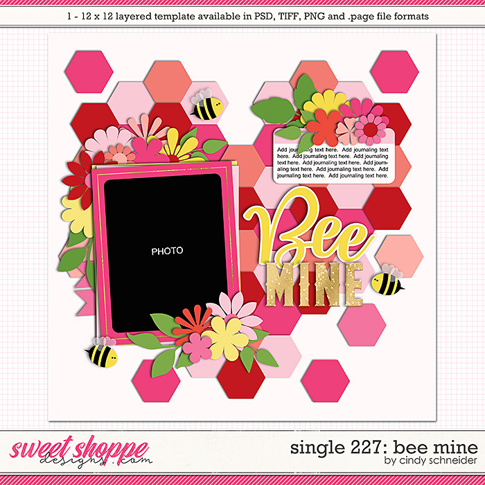 Cindy's Layered Templates - Single 227: Bee Mine by Cindy Schneider