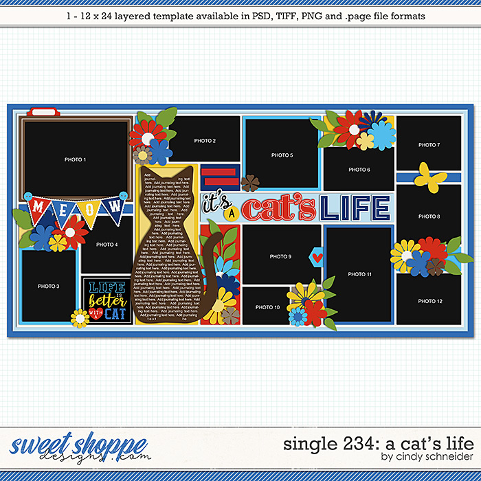 Cindy's Layered Templates - Single 234: It's a Cat's Life by Cindy Schneider