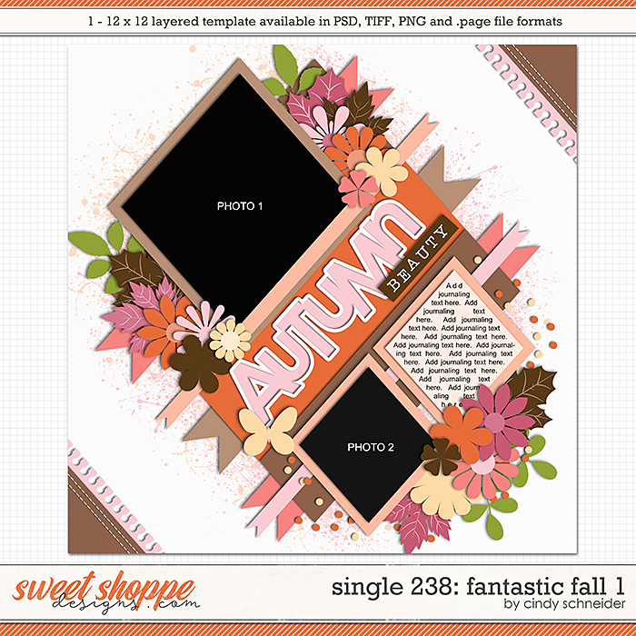Cindy's Layered Templates - Single 238: Fantastic Fall 1 by Cindy Schneider