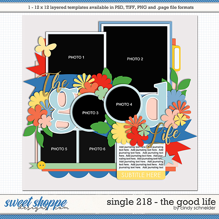 Cindy's Layered Templates - Single 218: The Good Life by Cindy Schneider