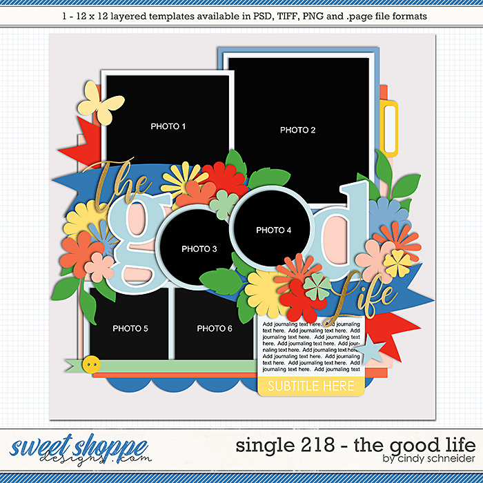 Cindy's Layered Templates - Single 218: The Good Life by Cindy Schneider Cindy's Layered Templates - Single 218: The Good Life by Cindy Schneider