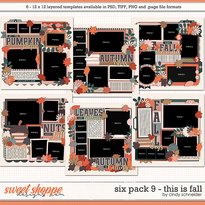 Cindy's Layered Templates - Six Pack 9: This is Fall by Cindy Schneider
