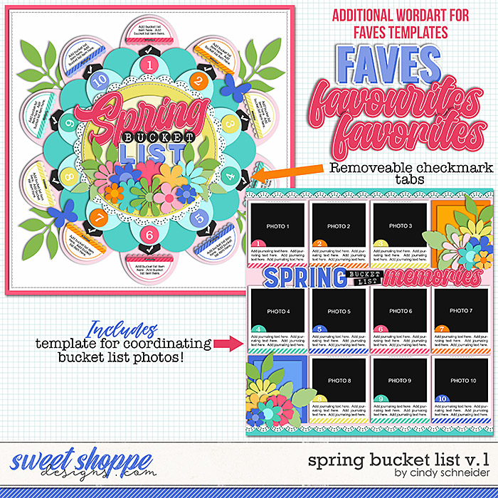 Cindy's Layered Templates - Spring Bucket List V1 by Cindy Schneider