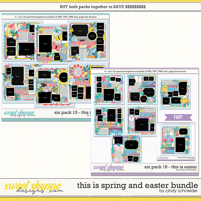 Cindy's Layered Templates -This is Spring and Easter Bundle by Cindy Schneider