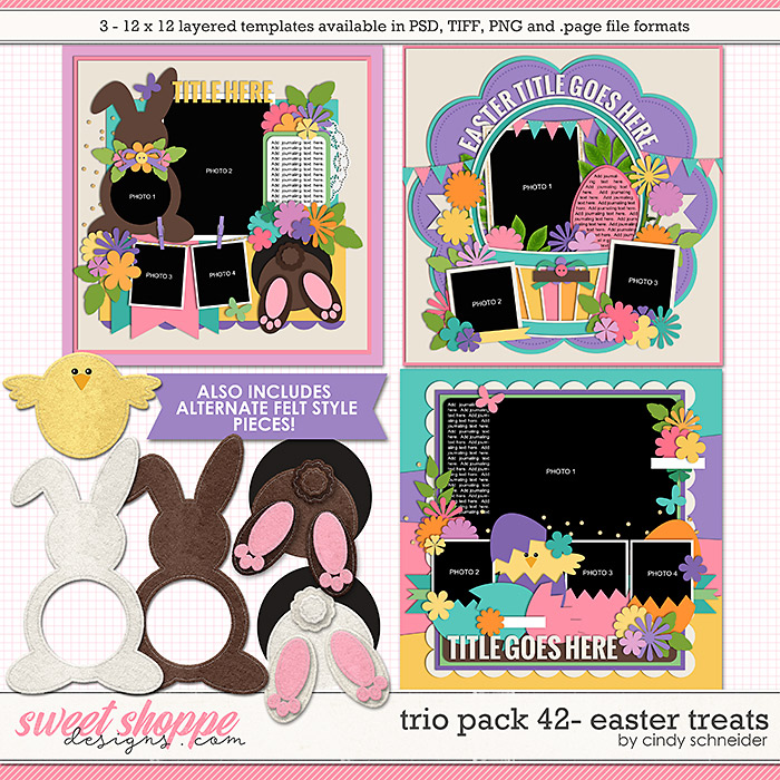Cindy's Layered Templates - Trio Pack 42: Easter Treats by Cindy Schneider