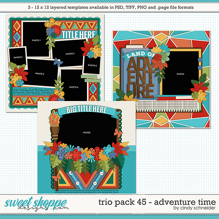 Cindy's Layered Templates - Trio Pack 45: Adventure Time by Cindy Schneider