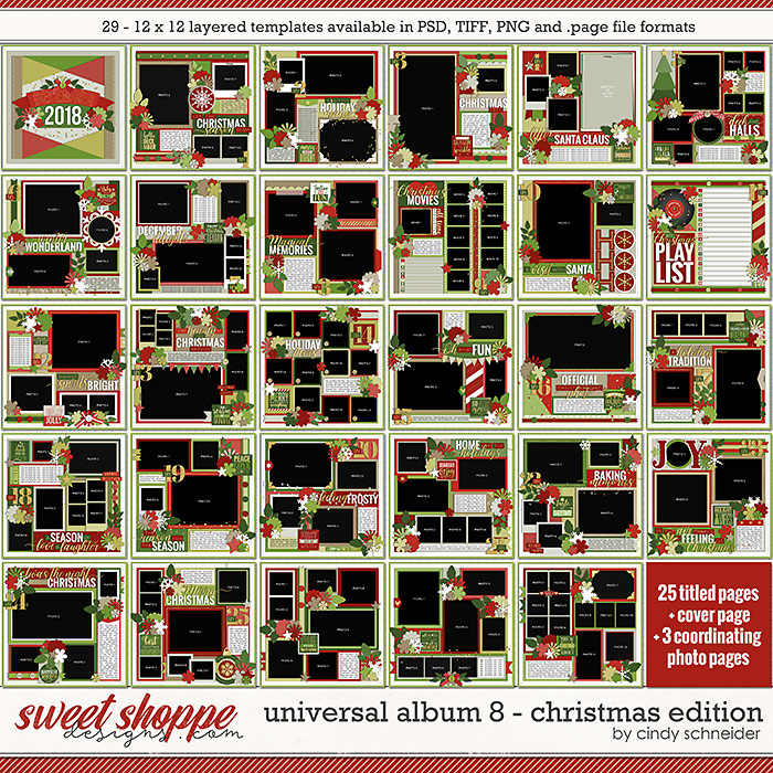 Cindy's Layered Templates - Universal Album 8: Christmas Edition by Cindy Schneider