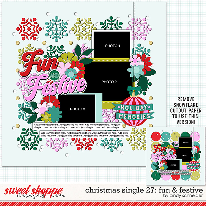 Cindy's Layered Templates - Christmas Single 27: Fun & Festive by Cindy Schneider