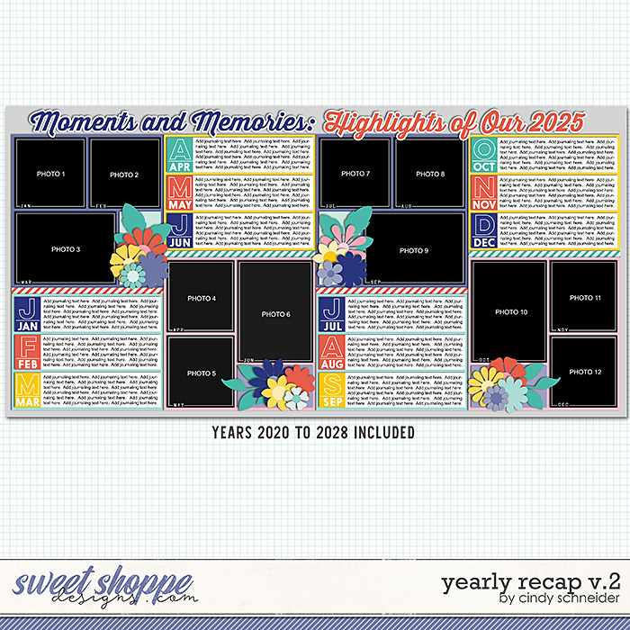 Cindy's Layered Templates - Yearly Recap V2 by Cindy Schneider
