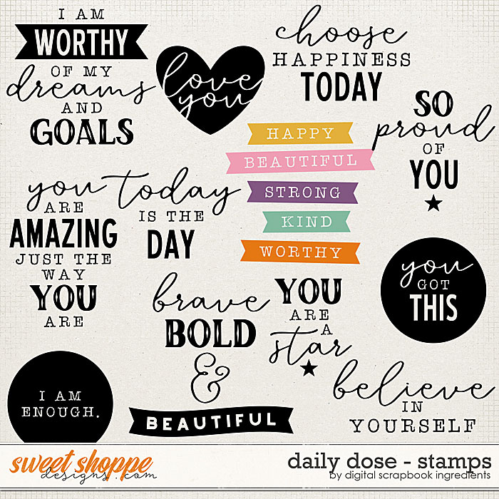 Daily Dose Stamps by Digital Scrapbook Ingredients