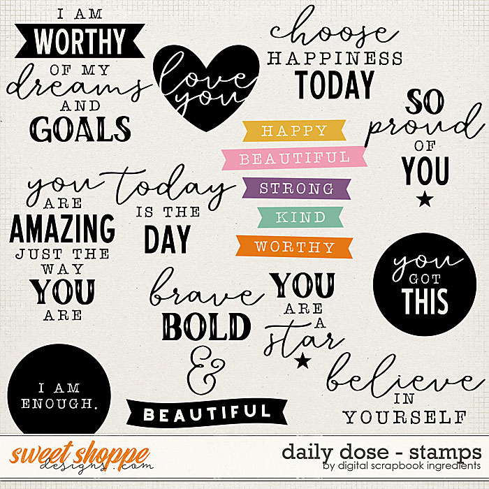 Daily Dose Stamps by Digital Scrapbook Ingredients Daily Dose Stamps by Digital Scrapbook Ingredients