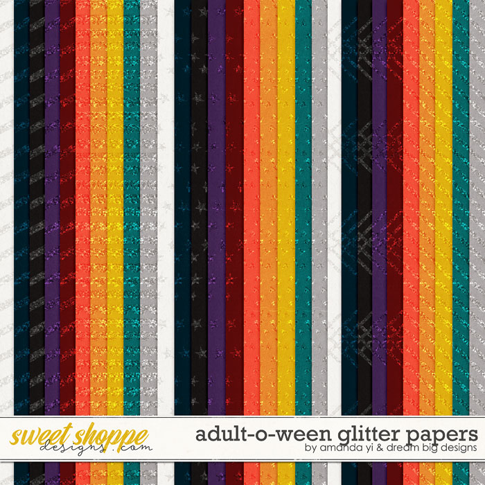 Adult-O-Ween: Glitter Papers by Amanda Yi & Dream Big Designs Adult-O-Ween: Glitter Papers by Amanda Yi & Dream Big Designs