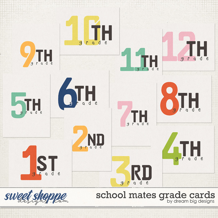 School Mates Grade Cards by Dream Big Designs School Mates Grade Cards by Dream Big Designs