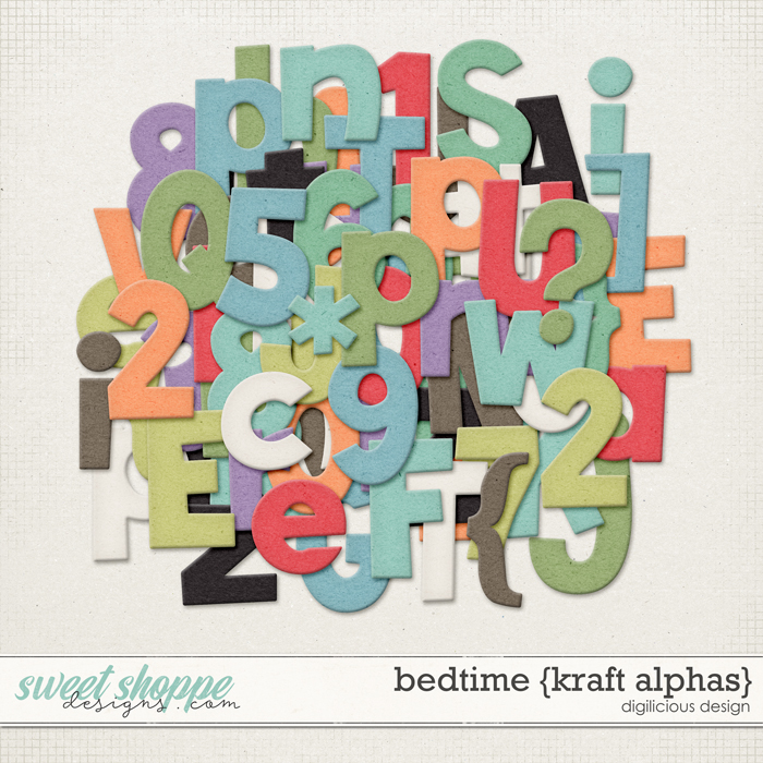 Bedtime {Kraft Alphas} by Digilicious Design