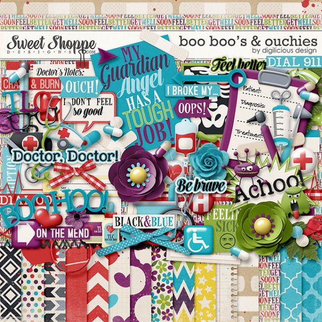 Boo Boo's & Ouchies Kit by Digilicious Design